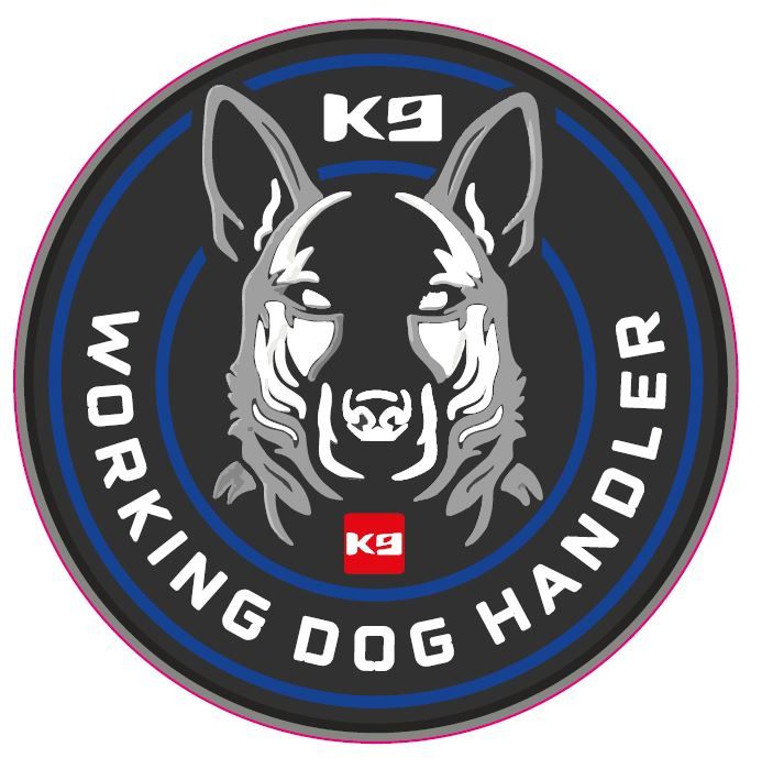 Sticker Working Dog Handler 12cm